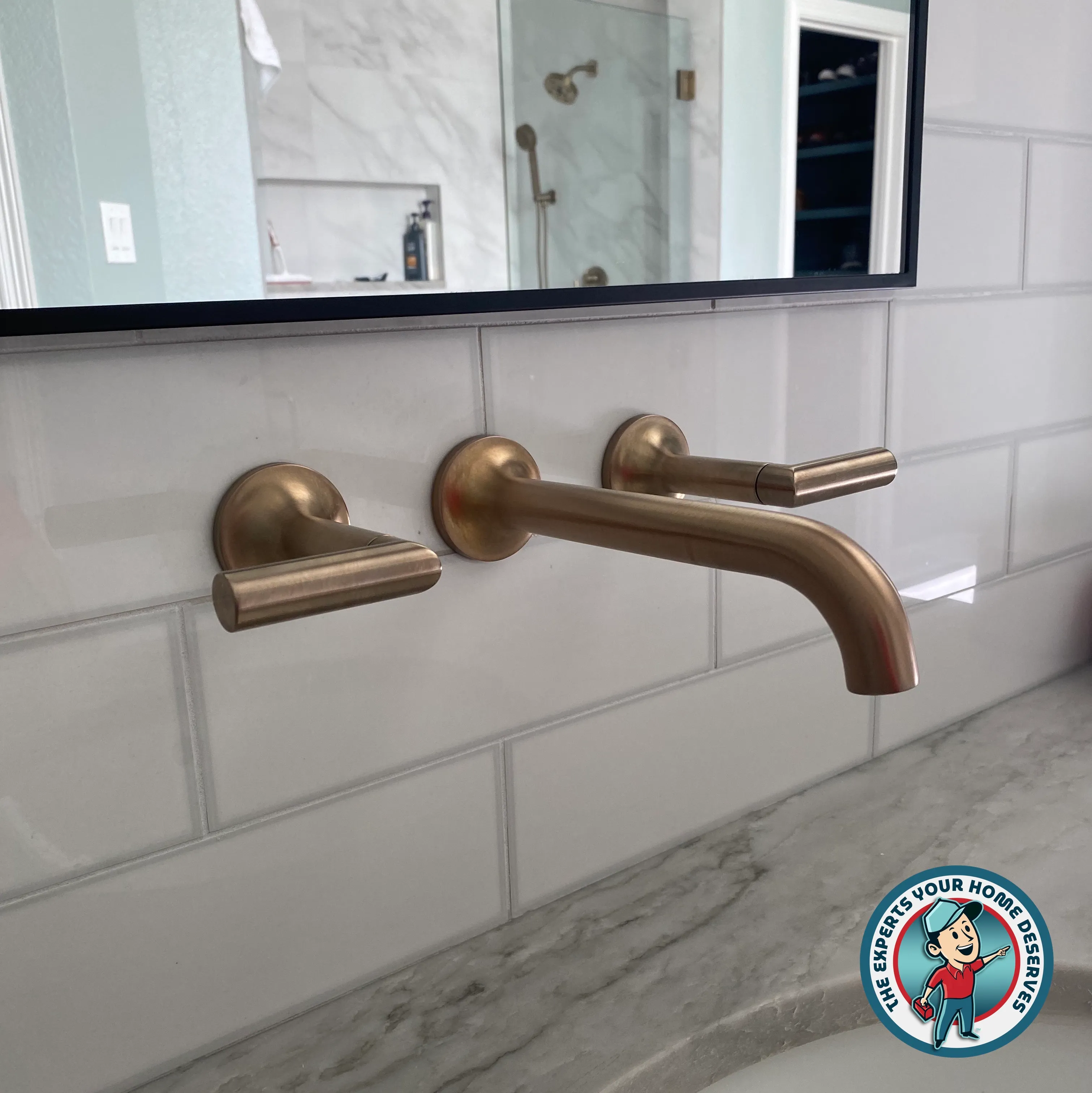 Lavatory faucet installed by red one plumbers
